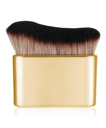 Amaxiu Self Tanner Brush Bronzer Self Tan Brush Self Tanning Brush Applicator Face Body Makeup Brush Sunscreen Brush Make Up Kabuki Brush(Gold)