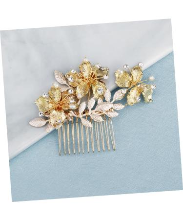 Didiseaon Wedding Hair Clip Vintage Comb Crystal Comb Attractive Hair Comb Ear Tape Bridal Hair Comb Crystal Hair Comb Leaf Hair Comb Hair Pin Bride Metallic Line Jewelry - Buy Online on GoSupps.com