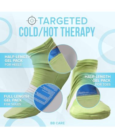 BB CARE Cold Therapy Socks - Reusable Cooling Socks for Hot Feet - Ice Socks for Plantar Fasciitis, Arthritis, Postpartum, Sprains & Swelling - Green (Medium) - Buy Online on GoSupps.com