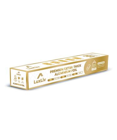 LuxLiv 45cm Extra Wide 40m Premium Heavy Duty 20 Micron Thick Kitchen Foil Catering Aluminium Tin Foil Roll