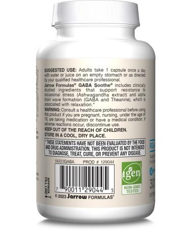 Jarrow Formulas GABA Soothe - 30 Veggie Caps for Relaxation & Stress Relief - Buy Online on GoSupps.com