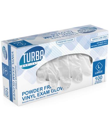 Disposable Vinyl Gloves 200 Small Non Sterile Powder Latex Free Cleaning Food Safe 100 Count (Pack of 1) 1 Box - 100 Count