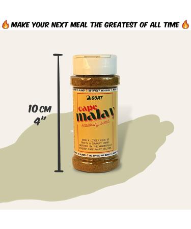 Cape Malay Curry Flavoured Seasoning Blend and Rub. Ideal for meat & vegetables. 75g Shaker. An authentic taste of South African Malay Culture. - Buy Online on GoSupps.com