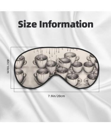 SSIMOO Hand Drawn Teapots & Cups Eye Mask | Soft Breathable Sleep Patch for Women | Perfect Travel Relaxation Gift - Buy Online on GoSupps.com