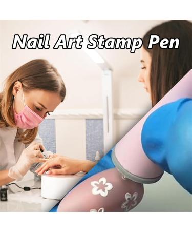 10-Pack Nail Art Flower Stamping Pen Nail Art Stamping Pen Set Nail Art Pen Nail Art Design Tools Art Stamping Pen DIY Nail Art Tools Dot Painting Tool Nail Art Graffiti DIY Silver - Buy Online on GoSupps.com