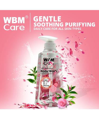 Ultra Moisturizing Body Wash for All Skin Types - Rose & Pearl Extracts with Himalayan Pink Salt | 17.5 fl oz - Buy Online on GoSupps.com