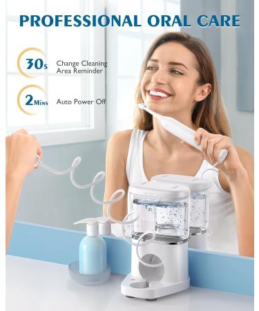 AGPTEK Electric Toothbrush & Water Flosser Combo | 3 Modes Cordless Oral Cleaner | IPX7 Waterproof | Ideal for Teeth Gums & Braces | 500ml Water Tank - Buy Online on GoSupps.com