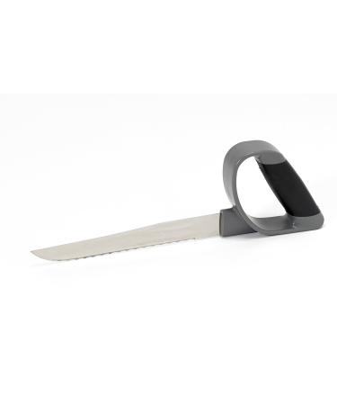 Homecraft Reflex Carving Knife Comfort Grip Stainless Steel Scalloped Blade Slip Resistant Grip Adaptive Knife for Easy Cutting Large Handle with Angle (Eligible for VAT relief in the UK) Comfort Grip Stainless Steel Scalloped Blade Slip Resistant Grip Ad