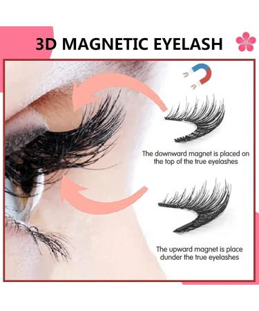 MuLich Dalarey Magnetische Wimpern-Set Wiederverwendbare Doppelte Magnetische Wimpern Ohne Eyeliner Ohne Kleber Wasserfest Sicher Einfach Zu Tragen (1 Paar Natur + 1 Paar Dick) - Buy Online on GoSupps.com