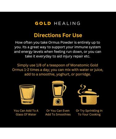 GOLD HEALING Ormus Monatomic Gold Powder Mana Mufkutz Orbitally Rearmed Monoatomic Elements for Mind Brain Body and Mind (2) - Buy Online on GoSupps.com