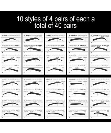 SONGJIE Eyeliner Stencil Sticker Set - 20 Pairs Beginner Eyebrow Makeup Stencils - Various Shapes for Quick & Easy Eye Makeup - Reusable & Convenient - Buy Online on GoSupps.com