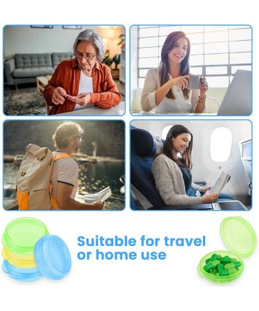 WLLHYF 5 Pack Mini Pill Box - Portable Vitamin Organizer for Travel | Small Pill Holder in Yellow Green & Blue - Buy Online on GoSupps.com