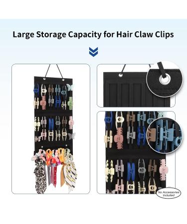 Hanging Hair Claw Clips Organizer for Women and Girls - Black Display Stand Holder - Buy Online on GoSupps.com