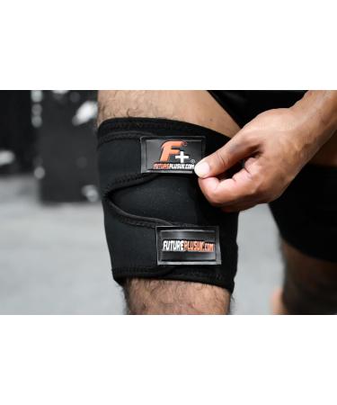 F+ Thigh Leg Support Brace Sleeve | Neoprene Compression - Ideal for Muscle Sprains, Tendinitis, Workouts, Sciatica Pain - Buy Online on GoSupps.com