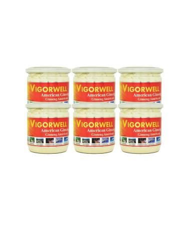 Vigorwell Premium 4-Year Pure American Ginseng Powder (150G/5.3OZ X 6 Bottles)-Value Pack Save 18%