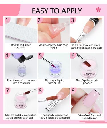 Acrylic Nail Kit with Drill: Pink, Clear, White, Nude Acrylic Powder Set - 3.38 Oz Monomer for Nail Extensions - Beginner Home Nail Kit - Buy Online on GoSupps.com