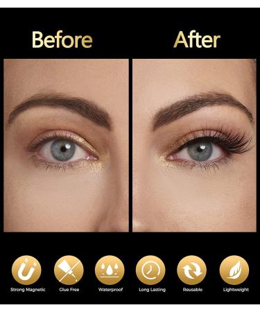 Larbois Magnetic Eyelashes 5 Pairs with Eyeliner Kit - Easy to Wear, Comfortable & Reusable False Lashes in Natural to Gorgeous Styles - No Glue Needed - Buy Online on GoSupps.com