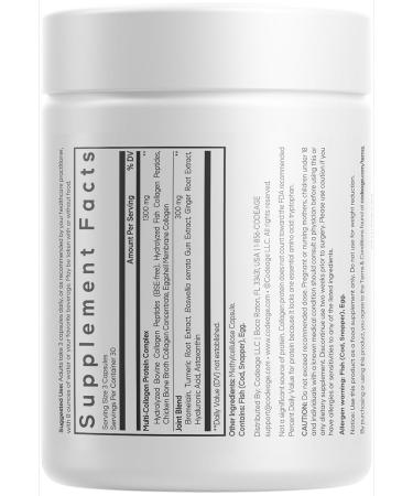 Codeage Multi Collagen Protein + Joint Blend Supplement Hyaluronic Acid Bromelain Turmeric Ginger Boswellia Astaxanthin - Hydrolyzed Bovine Collagen - 5 Collagen Types - Non-GMO - 90 Capsules - Buy Online on GoSupps.com