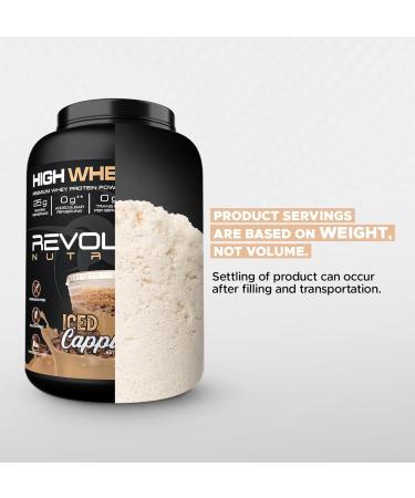 High Whey Protein Powder | Gluten-Free Whey Isolate for Lean Muscle | 25g Protein Per Scoop | Iced Cappuccino Flavor - 2 lb (908g - Buy Online on GoSupps.com