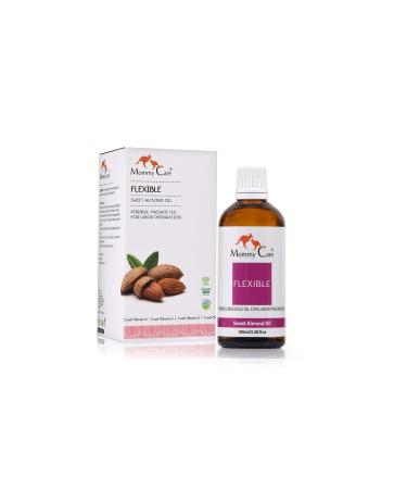 Mommy Care Perineal Massage Oil Labor Preparation Flexible Perineal Massage Oil Sweet Almond Oil For Pregnancy and Postpartum Recovery 100ml/3.38 fl.oz Certified Organic All Natural