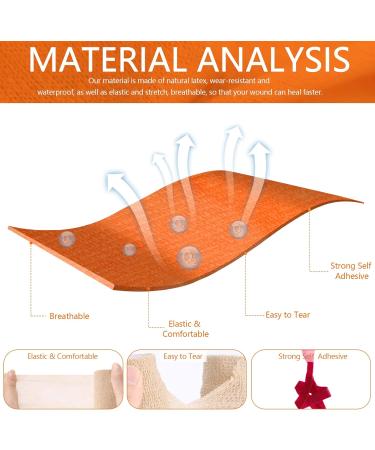 FengLe Self Adhesive Bandage Wrap 12 Mix Color 30 Pack - Waterproof Elastic Bandages for Sports & First Aid - Cohesive Vet Wrap for Pets & Horses - Includes 6 Extra Gauze Rolls - 2 Inch x 5 Yards - Buy Online on GoSupps.com