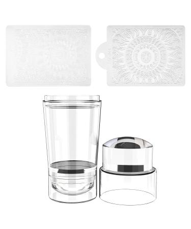 FRCOLOR Clear Jelly Nail Art Stamp & Scraper - Double-ended Silicone Manicure Tools for Stunning Stamped Nail Art - International Shipping Available - Buy Online on GoSupps.com