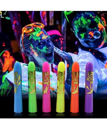 6 PCS Face Paint Sticks Face Paints for Adults Glow In the Dark Face Paint Body Paint UV Face Paint Colourful Face and Body Crayons Neon Face Paint Crayons for Adults Face Painting - Buy Online on GoSupps.com