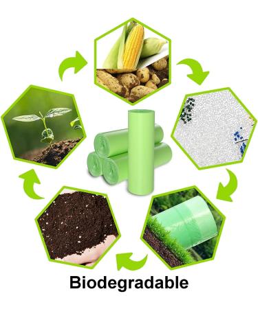 Bioma Plus 5L Compostable Garbage Bags - 80 Thick Degradable Bags for Kitchen & Garden Waste | Eco-Friendly Green Solution - Buy Online on GoSupps.com