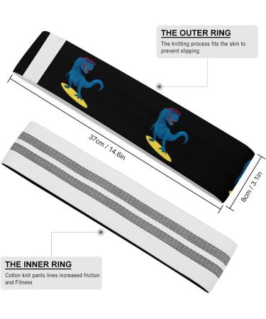 Surfer Dinosaur Monster Resistance Bands - Non-Slip Leg & Booty Yoga Straps for Workouts & Physical Therapy | Shop Internationally - Buy Online on GoSupps.com