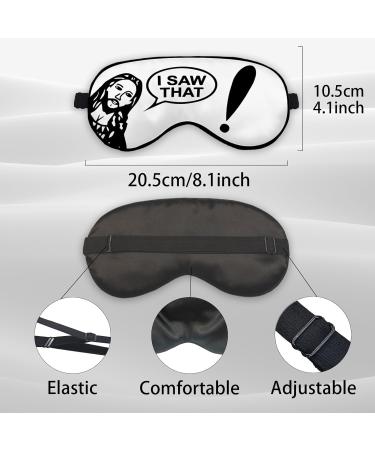 Kdqua Jesus I Saw That Funny Eye Mask - Silk Blackout Eye Mask for Men Women & Kids | Adjustable Travel Sleep Mask - Buy Online on GoSupps.com