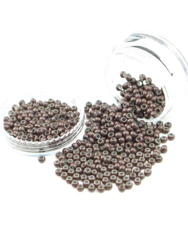 KOCONI Nano Rings Silicone Lined 3mm Hair Extension Beads - 200PCS #5 Brown - Buy Online on GoSupps.com