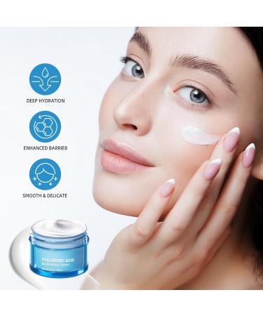 Face Moisturizer for Women with Hyaluronic Acid - Skincare Face Cream for Women - Moisturizing Face Cream for Dry Skin - Mild Formula & Easy to Absorb - Face Moisturiser for Anti Aging Reduce Dullness - Buy Online on GoSupps.com