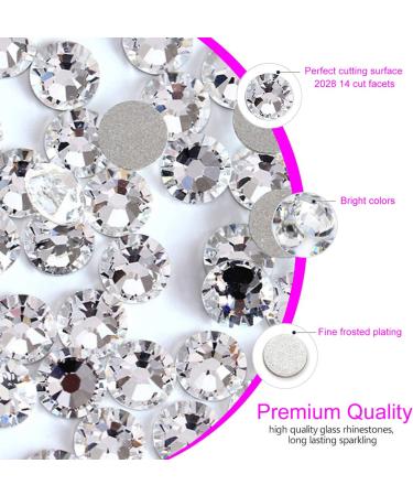 Buy FITDON Rhinestones Crystal Flat Glitter Stones - Colorless Glass Charms & Gemstones for All Craft Projects | International Shipping Available - Buy Online on GoSupps.com