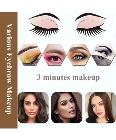 Teuvo Eyebrow Template Set - 12 Stylish Stencils & Brush for Quick 3-Minute DIY Eyebrows | Reusable & Beginner-Friendly - Buy Online on GoSupps.com