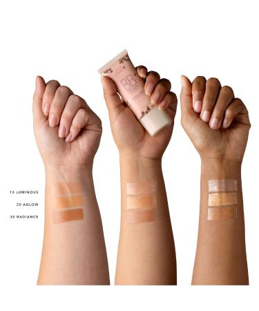 100% PURE BB Cream Shade 10 Luminous Full Face Coverage Skin Care & Glow - All-In-One Primer Concealer & Foundation Makeup - Shimmery Dewy Youth Light Color w/Warm Undertone - Vegan - 1 Fl Oz - Buy Online on GoSupps.com