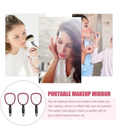 Portable Black Handheld Mirror with Handle - Mpowtech Travel Mirror for Kids & Makeup - Lightweight and Easy to Use - 6.1 L x 2.95 W - Buy Online on GoSupps.com