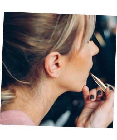 minkissy Double Ended Lipstick Brush Lip Brush for Lipstick Portable Lip Brush Cosmetics Brush Eyeshadow Makeup Brush Lip Mask Brush Eyeshadow Brush Major Powder Brush Miss Artificial Fiber 12x1x1cm Golden - Buy Online on GoSupps.com