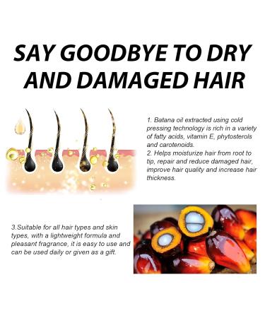 Batana Oil for Hair Growth - 100% Pure Natural Oil from Honduras | Prevent Hair Loss & Split Ends | Nourishes Hair & Skin for All Types - Buy Online on GoSupps.com