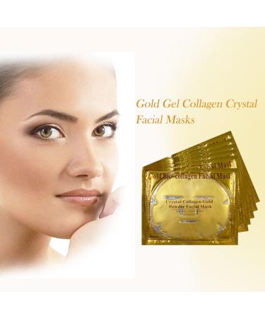 Gold Gel Collagen Crystal Facial Masks | Moisturizing & Anti-Aging | Reduces Puffiness & Wrinkles | Deep Tissue Rejuvenation (6 Pack - Buy Online on GoSupps.com
