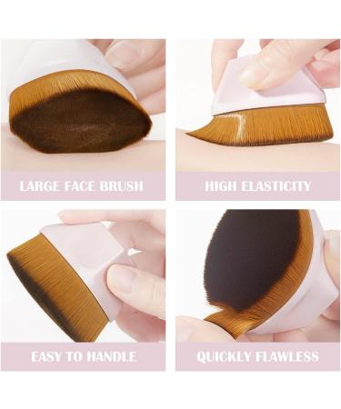 ieron 2 Pieces Foundation Brush for Liquid Makeup Petal Traceless Makeup Brush Portable Foundation Makeup Brush Beauty Tool (Pink Black) - Buy Online on GoSupps.com