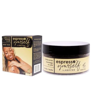 Vanilla Coffee Scrub - Exfoliating Body & Face Polish for Smooth Skin | Invigorating Vanilla Scent | 4 Oz - Naturally Radiant Skin - Buy Online on GoSupps.com