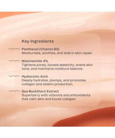 4% Niacinamide & Hyaluronic Acid Moisturiser 200ml - Boost Collagen Production Even Skin Tone & Tighten Pores - Nourish & Hydrate - Sea Buckthorn Extract & Panthenol - Fragrance Free - Indy Beauty - Buy Online on GoSupps.com