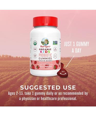 USDA Organic Probiotic Gummies for Kids - Digestive & Immune Support Supplement | Vegan, Non-GMO, Gluten Free | 60 Count - Buy Online on GoSupps.com