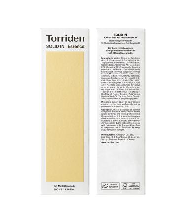 Torriden SOLID-IN Ceramide Essence 100ml - Deeply Hydrating Facial Serum with 5 Ceramides & Panthenol for Dry Sensitive Skin | International Shipping Available - Buy Online on GoSupps.com