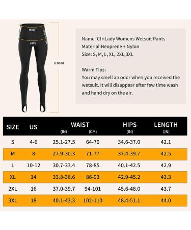 CTriLady Women's 2mm Neoprene Wetsuit Pants for Snorkeling & Surfing - Black Large - Buy Online on GoSupps.com