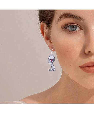 Feylie Halloween Wood Earrings - Vintage Skull & Spider Dangling Statement Jewelry for Girls - Buy Online on GoSupps.com