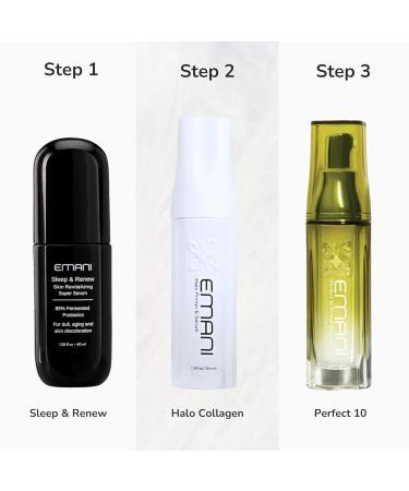 Emani Halo Vegan Anti-Aging Collagen Serum | Fine Lines Wrinkles & Texture Relief - 1.18 fl oz - Buy Online on GoSupps.com