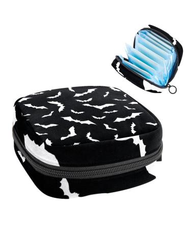 GIAPB Period Bag Sanitary Napkin Storage Bag Period Pouch Travel Makeup Bag Animal Black Background Color831