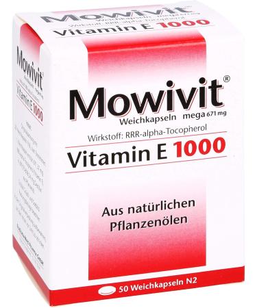 Mowivit Vitamin E 1000 - 50 Capsules for 50 Hours of Antioxidant Support | International Shipping Available - Buy Online on GoSupps.com