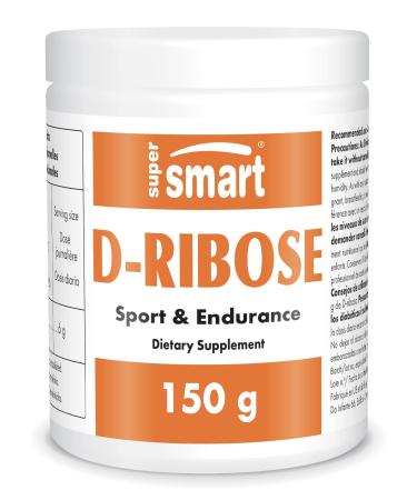 Supersmart - D-Ribose - Support Energy Levels & Encourages ATP Production for Recovery - Sport & Endurance - Energy Pills | Non-GMO & Gluten Free - 150 g